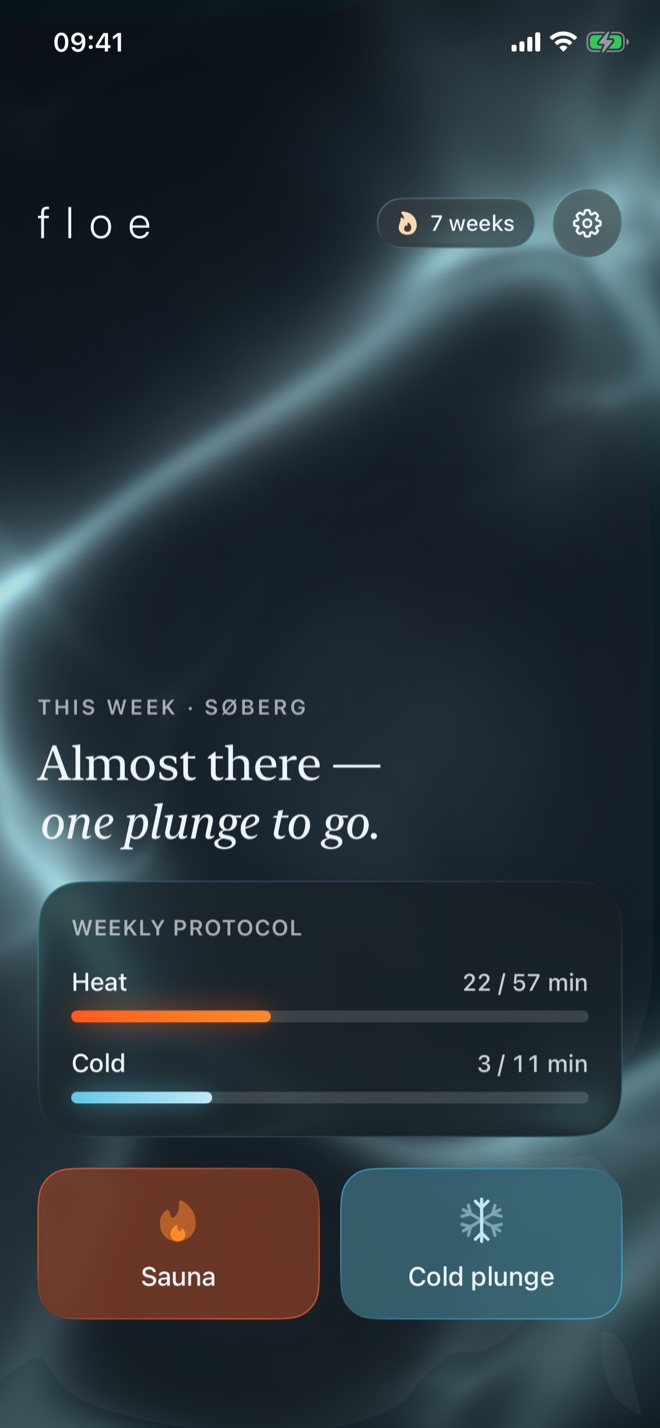 The week so far: 22 of 57 heat minutes, 3 of 11 cold minutes, and a seven week streak.